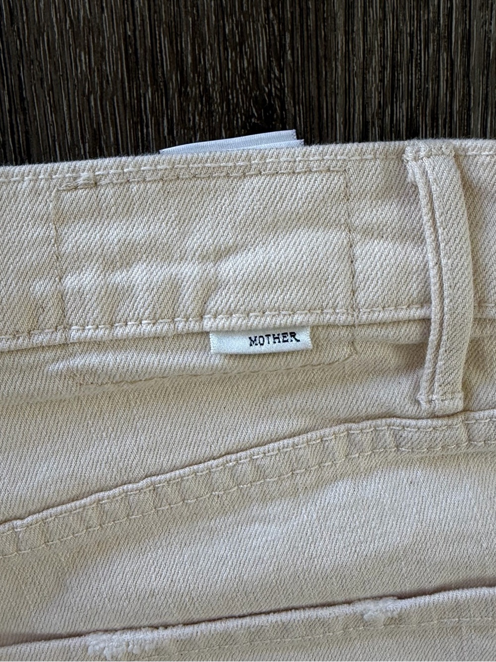 MOTHER Wide-Leg High-Rise Jeans in Cream - Picture 8 of 11